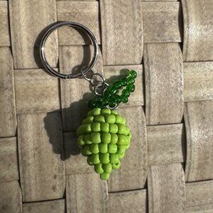 NEW Beaded Lime Fruit Keychain , Lime Purse Charm, Backpack Charm